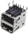 UE 27-AS54-130, Amphenol, Conn USB Type A RCP 4/4 POS 2mm RA Thru-Hole 8 Terminal 2 Port UE 27-AS54-130, Amphenol, Conn USB Type A RCP 4/4 POS 2mm RA Thru-Hole 8 Terminal 2 Port