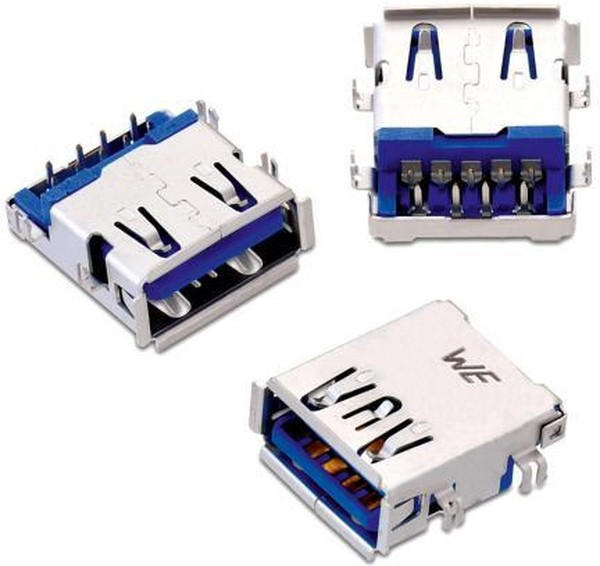 692121130100, Разъем USB, USB Типа A, USB 3.0, Гнездо, 9 вывод(-ов), Монтаж в Сквозное Отверстие 692121130100, Разъем USB, USB Типа A, USB 3.0, Гнездо, 9 вывод(-ов), Монтаж в Сквозное Отверстие