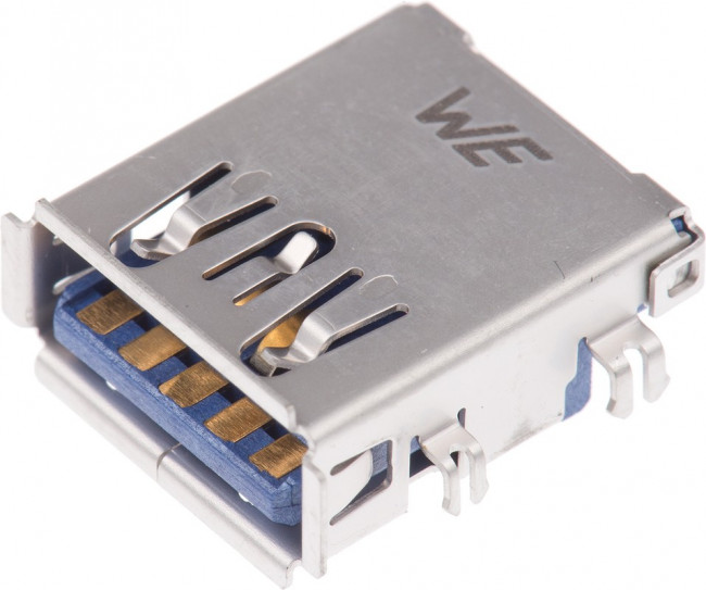 692121130100, Разъем USB, USB Типа A, USB 3.0, Гнездо, 9 вывод(-ов), Монтаж в Сквозное Отверстие 692121130100, Разъем USB, USB Типа A, USB 3.0, Гнездо, 9 вывод(-ов), Монтаж в Сквозное Отверстие