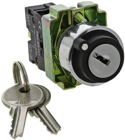 Переключатель BG73 3 полюса с замком возвратный 2NO xb2-bg73