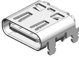 DX07S024JA2R1200, USB Connectors USB Type C Rcptcl Longer TH legs