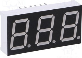 OPD-T5620SR-BW, Дисплей СИД, семисегментный трехразрядный, 14,2мм, красный, анод