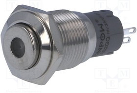 V16-11HD-24W-S, Переключатель: антивандальный, Пол: 2, SPDT, 0,5A/220ВAC, 1A/24ВDC