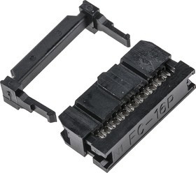 61201623021, 16-Way IDC Connector Socket for Cable Mount, 2-Row