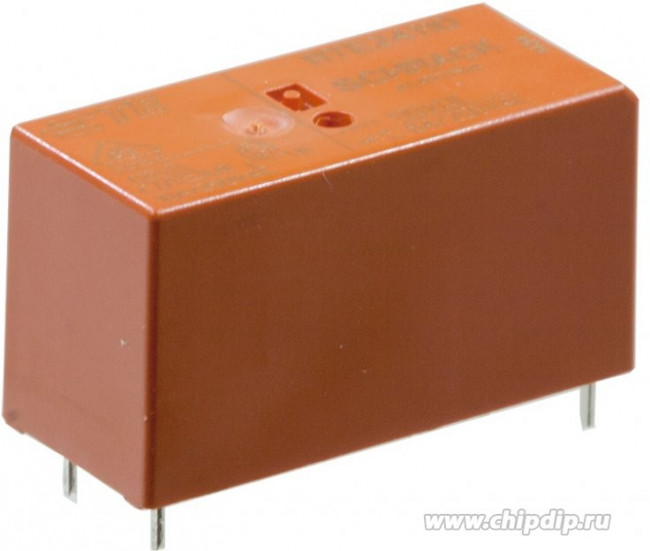 1-1393243-4, Реле питания, DPDT, 110 В DC, 10 А, RT2, Сквозное Отверстие, Без Защелки