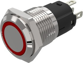 82-4151.2114, Illuminated Pushbutton 3 A 250 VAC 1CO IP67