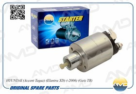 AMDEL343, Реле втягивающее стартера 36120-32631/AMD.EL343 AMD-, HYUNDAI (Accent Tagaz) (Elantra XD) (-2006) (Getz TB)