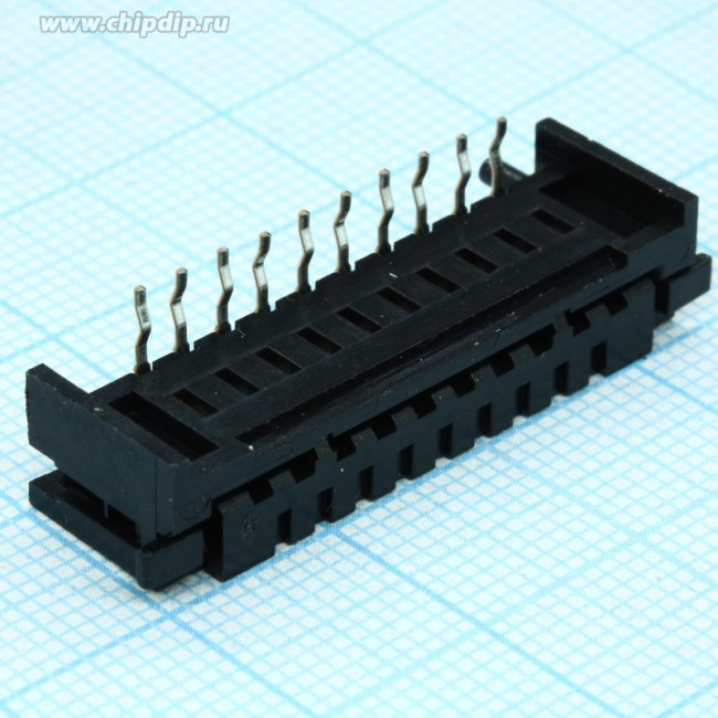 10FDZ-ST, Вилка для плоского кабеля 2.54мм