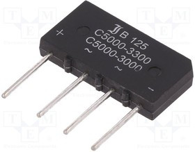 B125C5000A, Однофазный выпрямительный мост, Urmax 250В, If 5А, Ifsm 150А