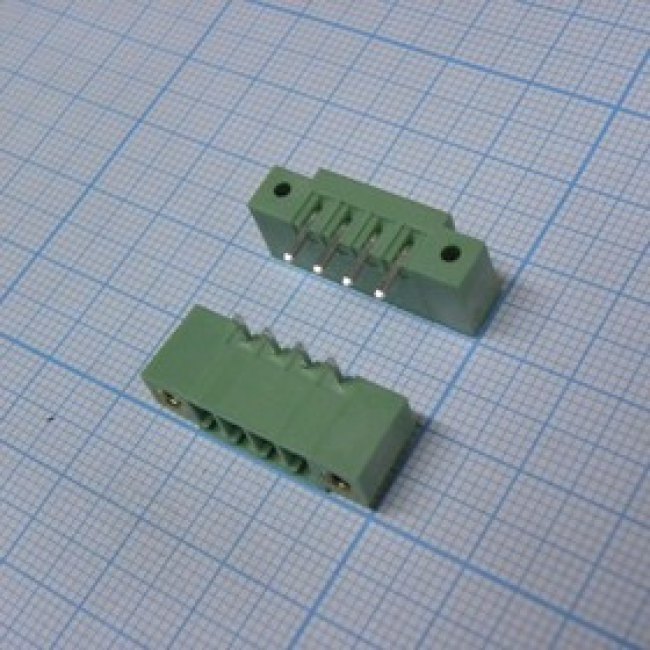 15EDGRM-3.5- 04P-14-00A(H), (15EDGRM-3.5- 04P-14-00ZH), Разъемный клеммный блок на плату, 4 контакта. Серия 15EDGRM-3.5