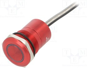 MC22LORGR, Pushbutton Switches 22mm Norm Op Al Red Anodised Grn/Red LED