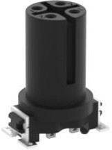 354702-E, Circular Metric Connectors 5-PIN, A-CODING, SMT