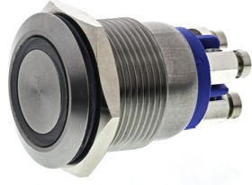 MPI002/TE/BL/12, Pushbutton Switches Stainles Steel Vandl Resistant Switch