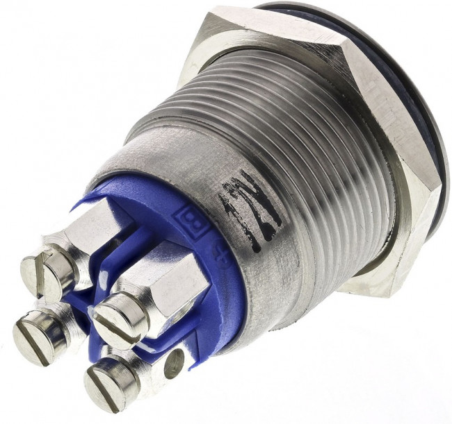 MPI002/TE/BL/12, Pushbutton Switches Stainles Steel Vandl Resistant Switch