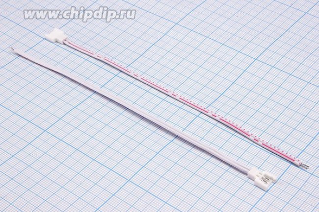 Штекер питания WW однорядный, 2 контакта, шаг 2.0, кабель 150мм, WW-02M; №14035 штек пит WW-1x 2\P2,0\каб L-150мм\WW-02M\