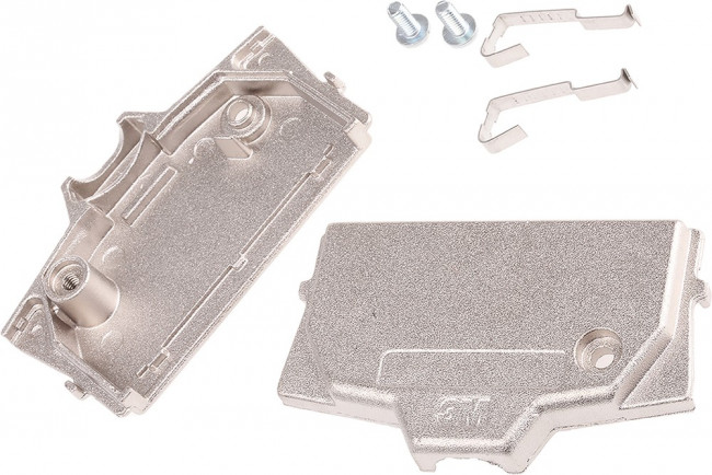 3357-9250, 3357 Series Aluminium D Sub Backshell, 50 Way, Strain Relief