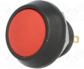 V12B-12R-A, Переключатель антивандальный, 1, SPST-NO, 2A/36VDC, IP65, 1000МОм