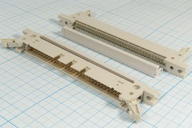 Штекер IDC на шлейф с защёлками и фланцевым креплением, 64 конт. шаг 2.54x2.54мм; №1816 штек IDC\P2,54x2,54\64P\ шлейф\\IDCM-64MS\с фланцами
