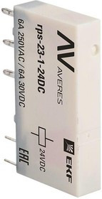 Реле промежуточное РП slim 23/1 6А 24В DC AVERES EKF rps-23-1-24DC Реле промежуточное РП slim 23/1 6А 24В DC AVERES EKF rps-23-1-24DC