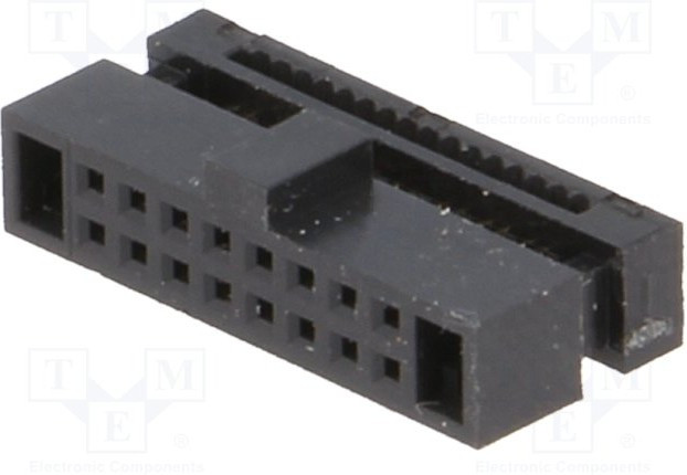 DS1017-01-16NA8, Разъем IDC "мама" PIN 16 IDC шлейф 0,635мм gold flash