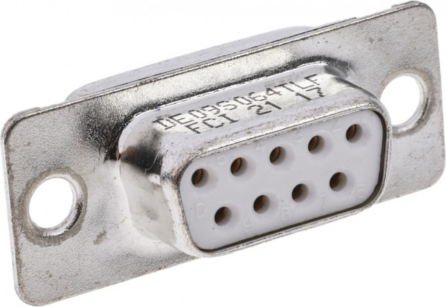 DE09S064TLF, D-Sub Standard Connectors Solder bucket conn. 9 way Socket