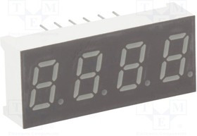 KW4-30GAVA, Дисплей: LED, 7-сегментный, 7,62мм, 0,3", II.зн: 4, красный, анод