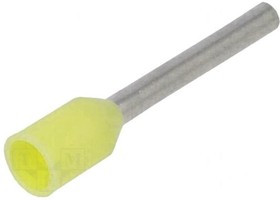 TUL-RI-00208/YE, Наконечник: втулка; изолированный; медь; Изоляция: полиамид; 8мм TUL-RI-00208/YE, Наконечник: втулка; изолированный; медь; Изоляция: полиамид; 8мм