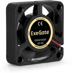 Exegate EX283363RUS Вентилятор ExeGate EX04010S2P, 40x40x10 мм, подшипник скольжения, 2pin, 5500RPM,