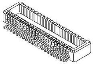 500334-0160, Mezzanine Connector, Header, 0.5mm, 2Rows, 16Contacts, Surface Mount, Brass