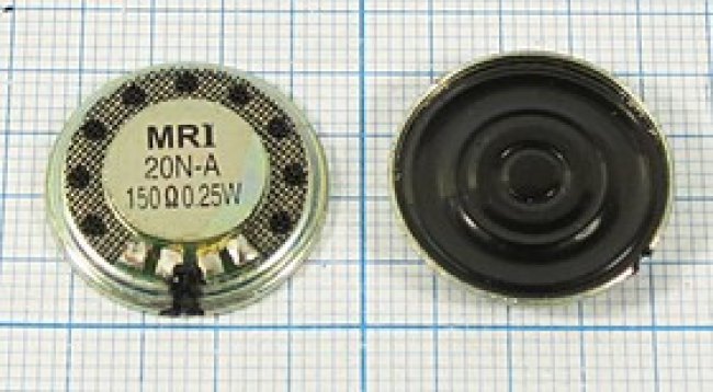 Динамик 20x 3мм, 150 Ом, 0.25мм, металл/пластик; №6547 C дин 20x 3\150\0,25\мет/пл\ 2C\MRI20N-A\[20- Динамик 20x 3мм, 150 Ом, 0.25мм, металл/пластик; №6547 C дин 20x 3\150\0,25\мет/пл\ 2C\MRI20N-A\[20-