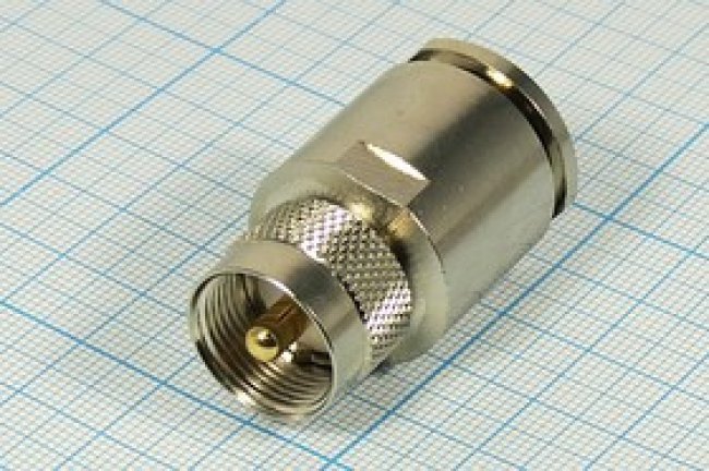Штекер UHF на кабель RG12d, прижимной, позолоченный центральный контакт; №10315 шт UHF\RG12d\\ Штекер UHF на кабель RG12d, прижимной, позолоченный центральный контакт; №10315 шт UHF\RG12d\\