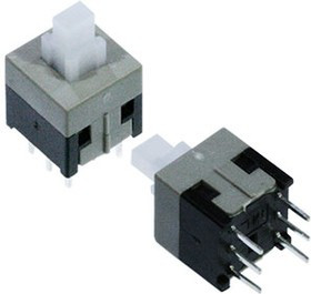 PB21E09, кнопка без фиксации 8.5x8.5мм серая 8.5мм 30В 0.3А (MPS-850N-G)