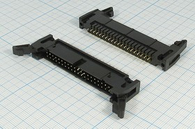 Разъем (IDC) IDCC-40M вилка, шаг P2.54, контакты 40P, на плату, IDCC-40M