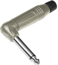 ACPM-RN-AU, Телефонный аудио разъем, 1/4" моно, угловой, отделка никелем, 2 контакт(-ов), Штекер, 6.