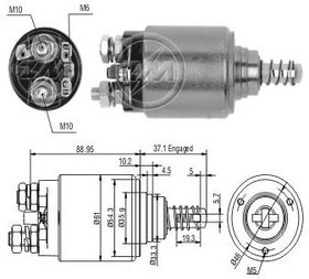 ZM644, Втягивающее реле стартера MB