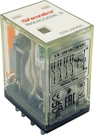 Реле RKE4CO024LS, 4CO, 5A(250VAC/30VDC), 24VDC, LED, IP62 Реле RKE4CO024LS, 4CO, 5A(250VAC/30VDC), 24VDC, LED, IP62