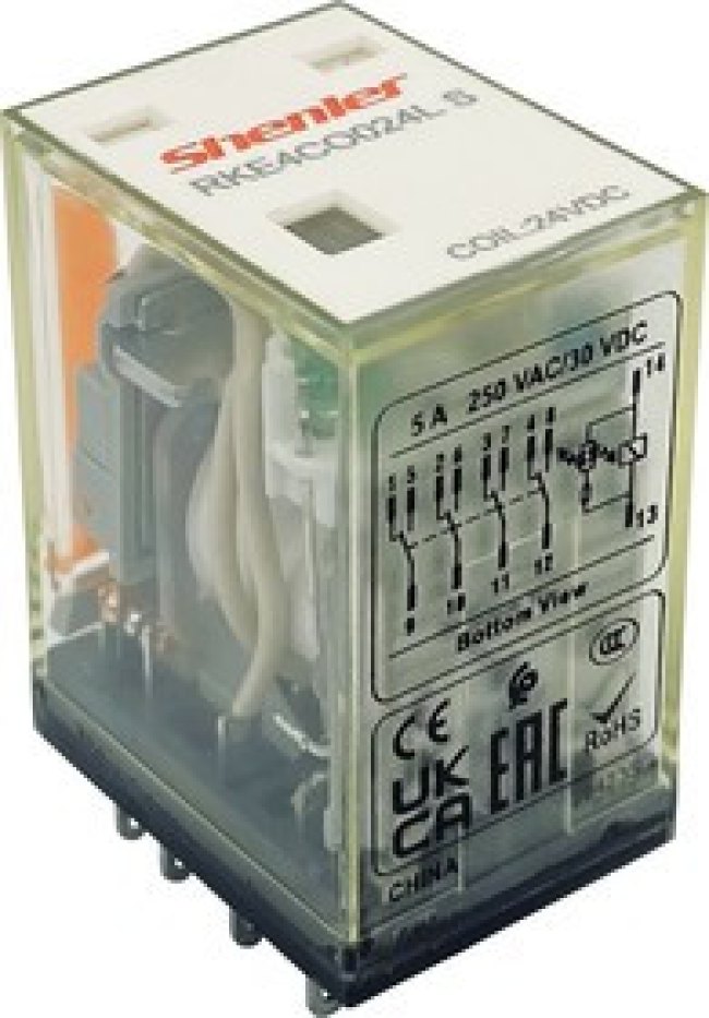 Реле RKE4CO024LS, 4CO, 5A(250VAC/30VDC), 24VDC, LED, IP62 Реле RKE4CO024LS, 4CO, 5A(250VAC/30VDC), 24VDC, LED, IP62