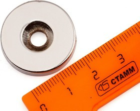 Неодимовый магнит диск 25х5 мм с зенковкой 5.5/10 мм