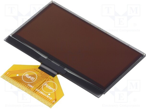 REX012864HWPP3N00000, Дисплей OLED, графический, 128x64, Размер окна 55,01x27,49мм REX012864HWPP3N00000, Дисплей OLED, графический, 128x64, Размер окна 55,01x27,49мм