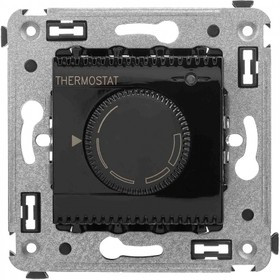 DKC Avanti Черный квадрат Термостат для теплых полов