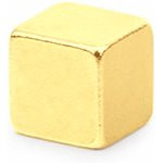 Неодимовый магнит прямоугольник 4х4х4 мм, золотой