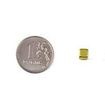 Неодимовый магнит прямоугольник 4х4х4 мм, золотой