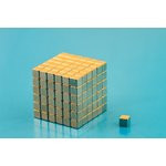 Неодимовый магнит прямоугольник 4х4х4 мм, золотой