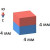 Неодимовый магнит прямоугольник 4х4х4 мм, золотой