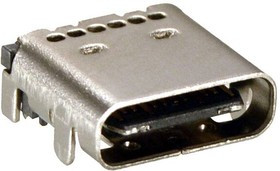 KUSBX-SMT-CS2-B30TR, USB Connectors TOP MNT USB 3.1 C 2R CONT BLK INSL 30uGL