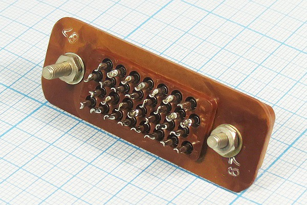 Прямоугольный соединитель штекер, шаг P3,5мм, 30 контактов, ГРПМ2-30Шпл2-В; №412 штек ПрС\P3,5\30P\\\ ГРПМ2-30ШПл2-В