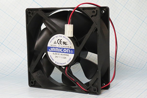 JF1238S2HR-R, (120*120*38 24V), вентилятор 24В 120х120х38мм подшипник скольжения авторестарт JF1238S2HR-R, (120*120*38 24V), вентилятор 24В 120х120х38мм подшипник скольжения авторестарт