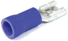 Клемма розетка, 4,8x0,8, обжимная, синяя