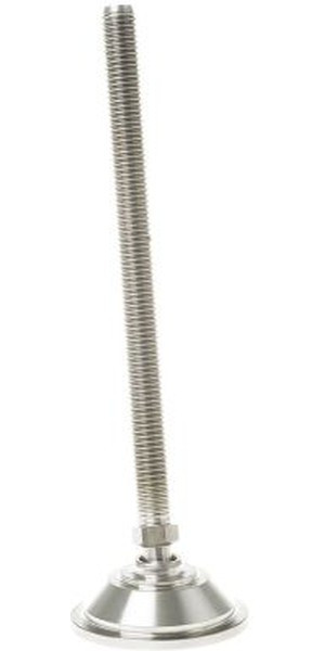 A080/005, M12 Stainless Steel Adjustable Foot, 1500kg Static Load Capacity 10° Tilt Angle