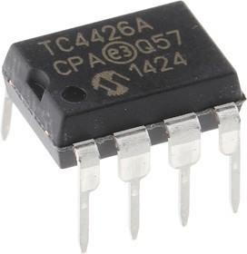 TC4426ACPA, Микросхема 2xMOSFET Driver Invert. 1,5A 0-70°C DIP8